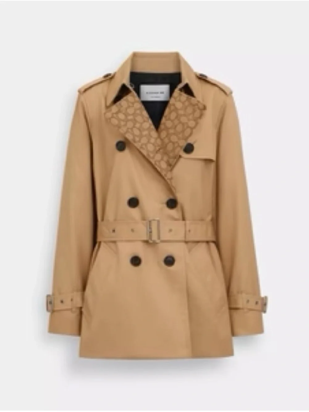 NWT Coach signature lapel Tan Trench Coat size X-Large $550